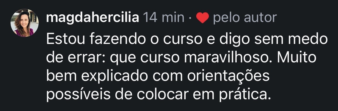 Depoimento de magdahercilia sobre o Manual da Psicoterapia Pro